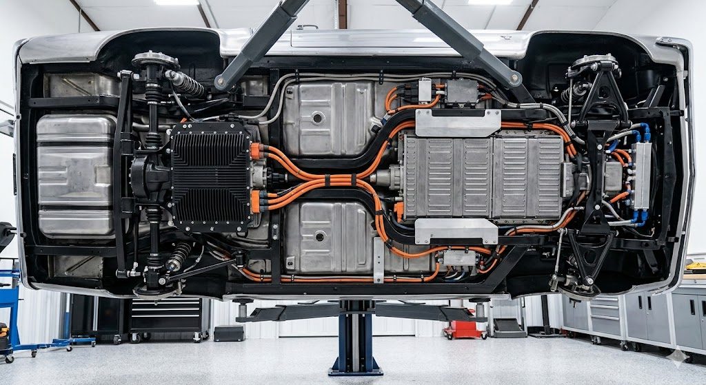 Tesla Drive Unit Retrofit close-up