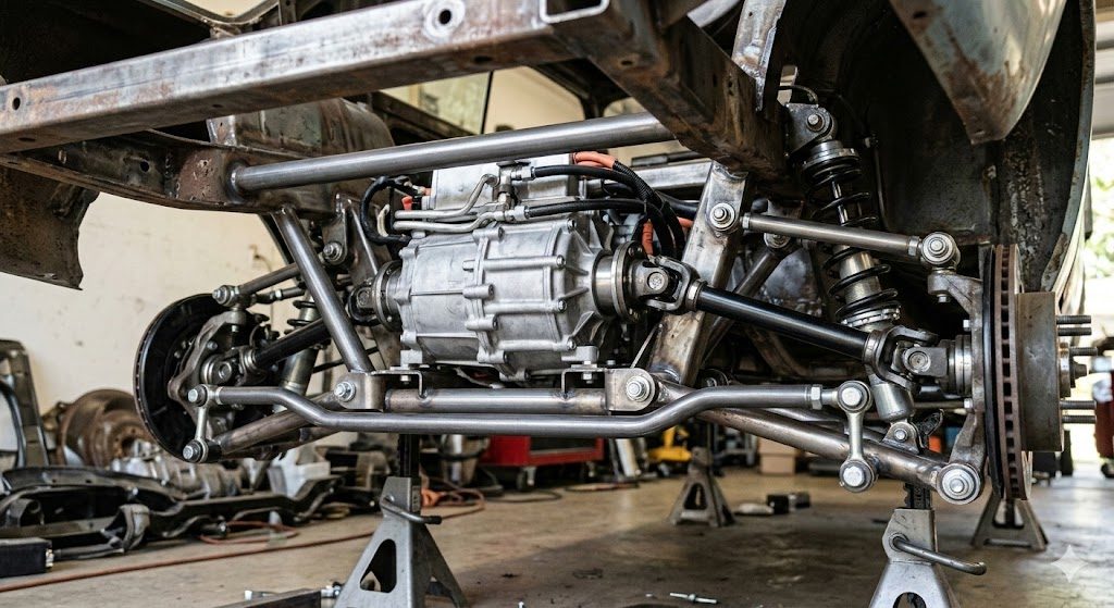 Tesla Drive Unit Retrofit context scene