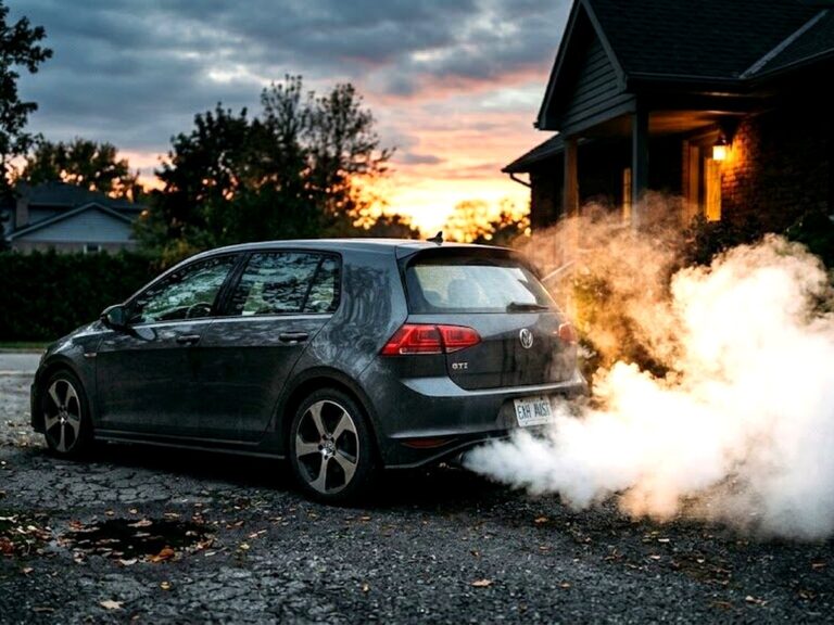 Technician checking vehicle white smoke from car exhaust: causes, symptoms, and fixes symptoms in the engine, cooling system, combustion, and exhaust system