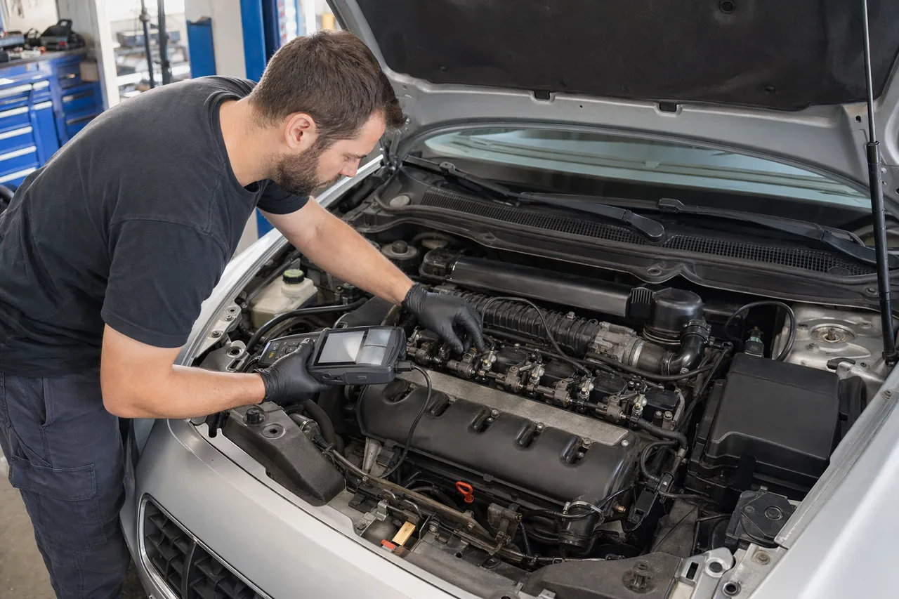 Symptom-first map for rough idle, hesitation, stall, fuel economy, and emissions warnings illustration for Volvo S40 B5244S4 Engine Most Common Error Codes and DTC Guide