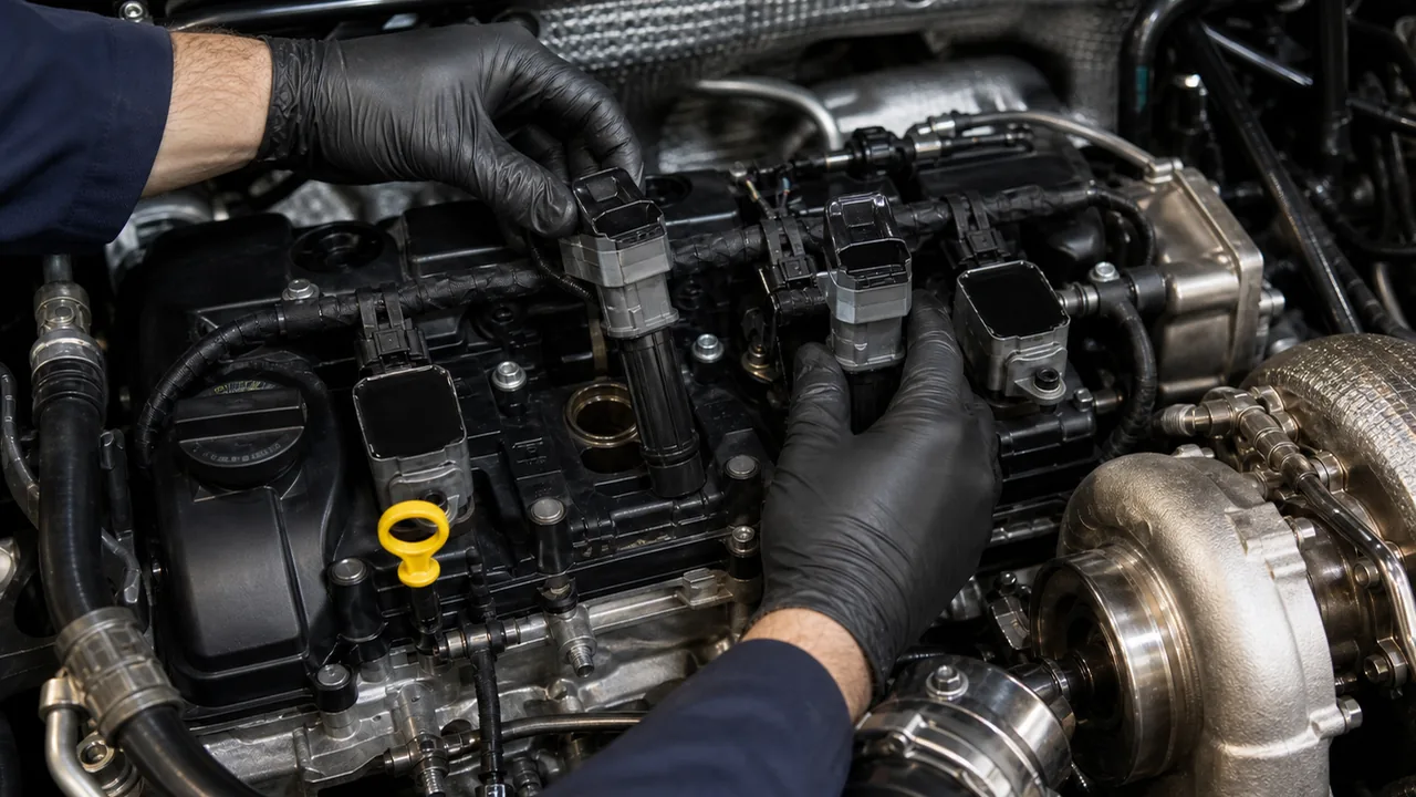 Ford EcoBoost P0301 Misfire Under Boost: Coil Swap Test Before Buying Injectors 3 Step-by-Step Ignition Coil Swap Test for Cylinder 1 illustration for Ford EcoBoost P0301 Misfire Under Boost: Coil Swap Test Before Buying Injectors