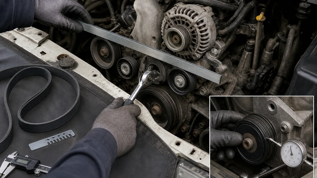 2003 Transit Mk6 Auxiliary Belt Fell Off: What to Check Before Refitting 3 Inspection steps illustration for 2003 Transit Mk6 Auxiliary Belt Fell Off: What to Check Before Refitting