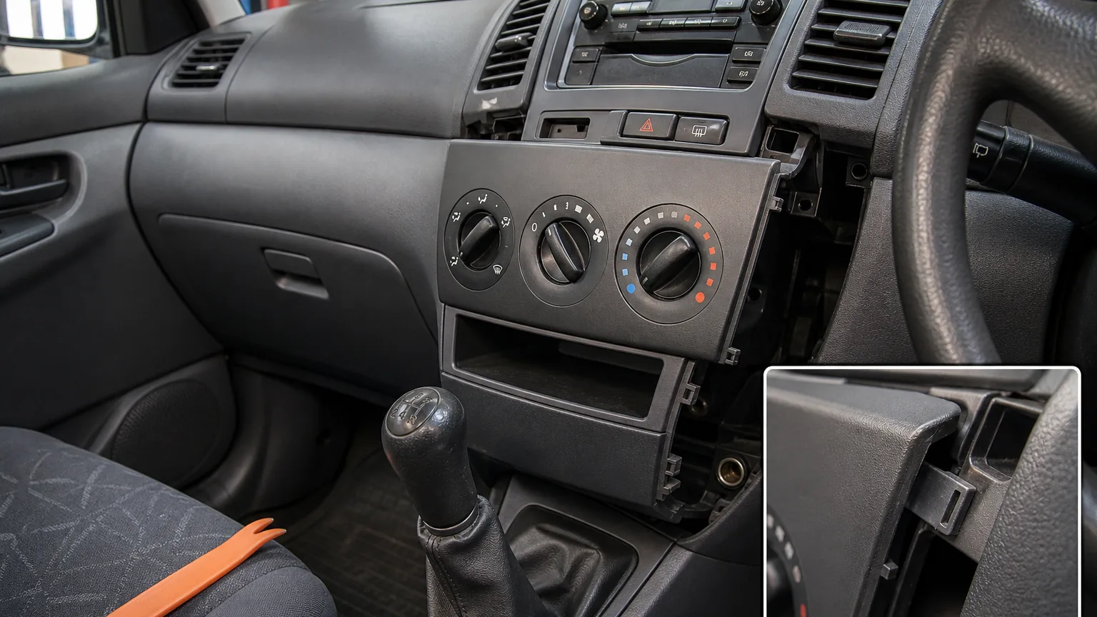 2004 Corolla Verso Heater Dials Facia Removal Without Climate Control 4 2004 Corolla Verso Heater Dials Facia Removal Without Climate Control