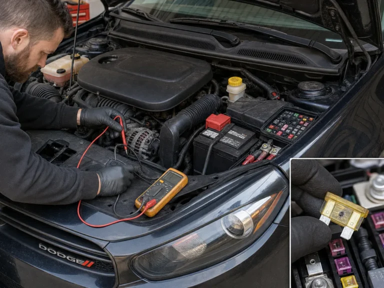 Technician checking vehicle 2013 dodge dart alternator fuse keeps blowing: what to inspect first symptoms in the cooling system