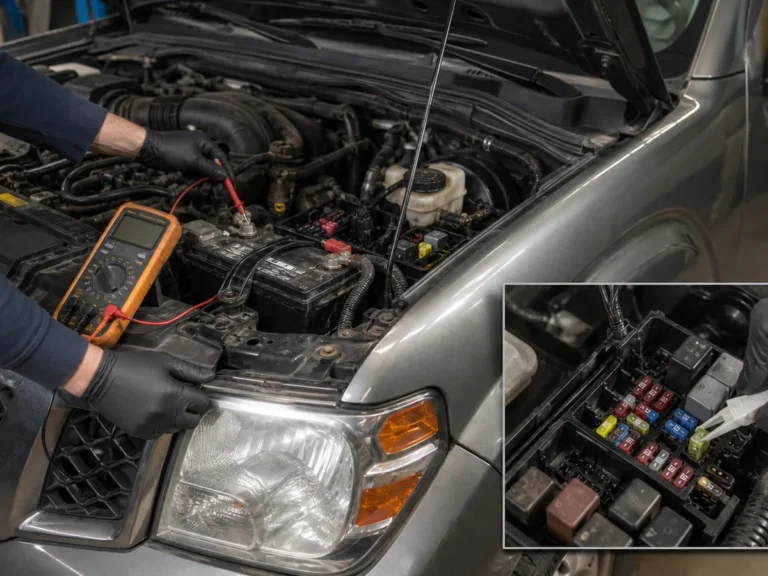 Technician checking vehicle 2013 nissan frontier parasitic battery drain: how to narrow the fuse path symptoms in the electrical system