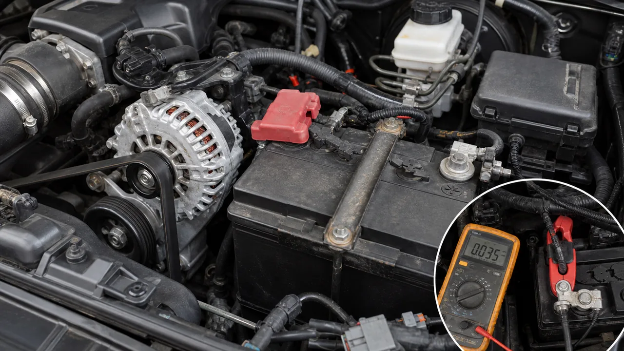 Opening answer: Start with battery health, charging output, obvious loads, aftermarket accessories, then controlled draw testing. illustration for 2013 Nissan Frontier Parasitic Battery Draw: What to Check First