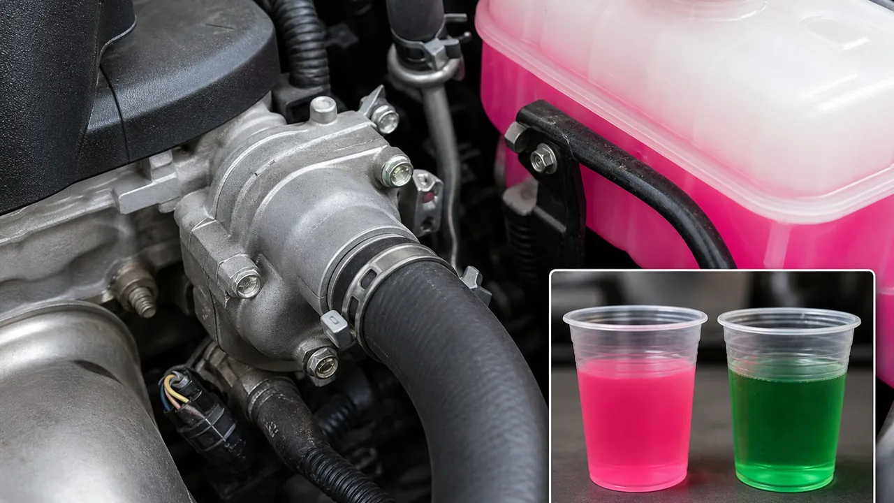 2017 Toyota Camry Hybrid Pink Coolant Top-Off: What Is Safe to Mix 1 Can you mix Toyota pink coolant with universal or another pink coolant? illustration for 2017 Toyota Camry Hybrid Pink Coolant Top-Off: What Is Safe to Mix