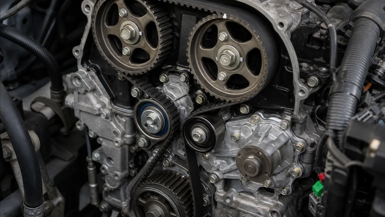 2018 Acura RDX Timing Belt Service and Which Parts to Replace Together 3 Usually Replaced Parts: Timing Belt, Tensioner, and Idler Components illustration for 2018 Acura RDX Timing Belt Service and Which Parts to Replace Together