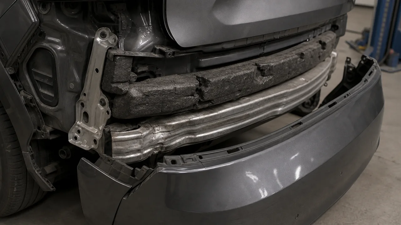 2025 Toyota RAV4 Hidden Structural Damage After a Rear Impact 3 H2: Why Rear Damage Can Stay Hidden Behind the Bumper Cover. illustration for 2025 Toyota RAV4 Hidden Structural Damage After a Rear Impact