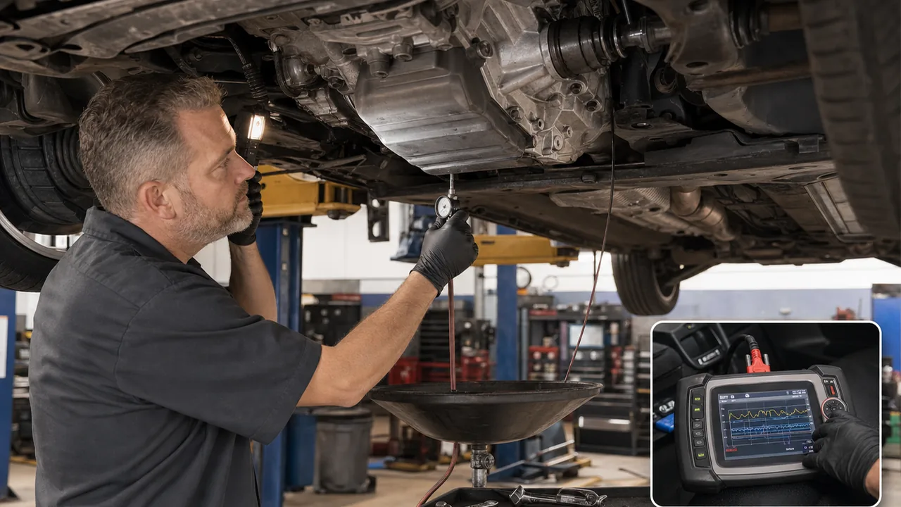Flat Towing an Automatic SUV Without Transfer Case Disengagement: What Damage to Check 3 Section: Technician diagnostic flow and inspection sequence. illustration for Flat Towing an Automatic SUV Without Transfer Case Disengagement: What Damage to Check