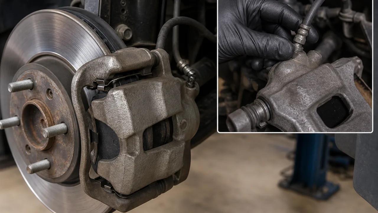 Before replacing it illustration for How to Bleed Brakes After Caliper Replacement: Soft Pedal Troubleshooting