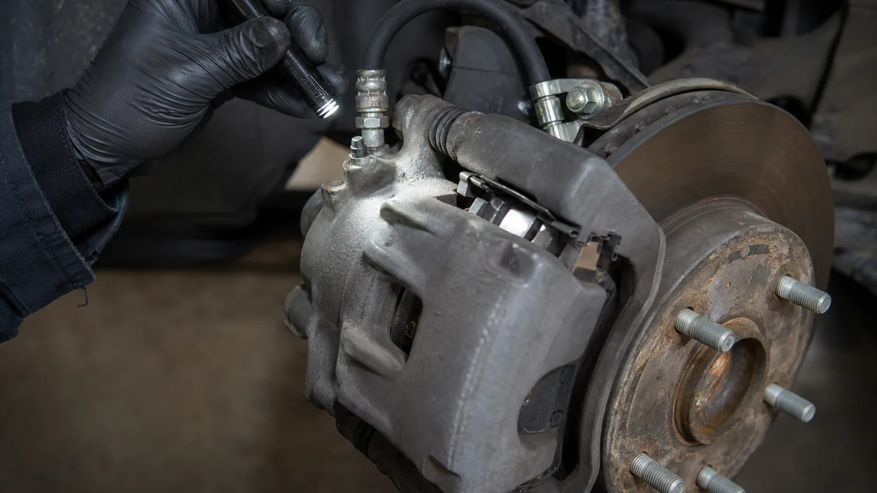 Inspection steps illustration for How to Bleed Brakes After Caliper Replacement: Soft Pedal Troubleshooting