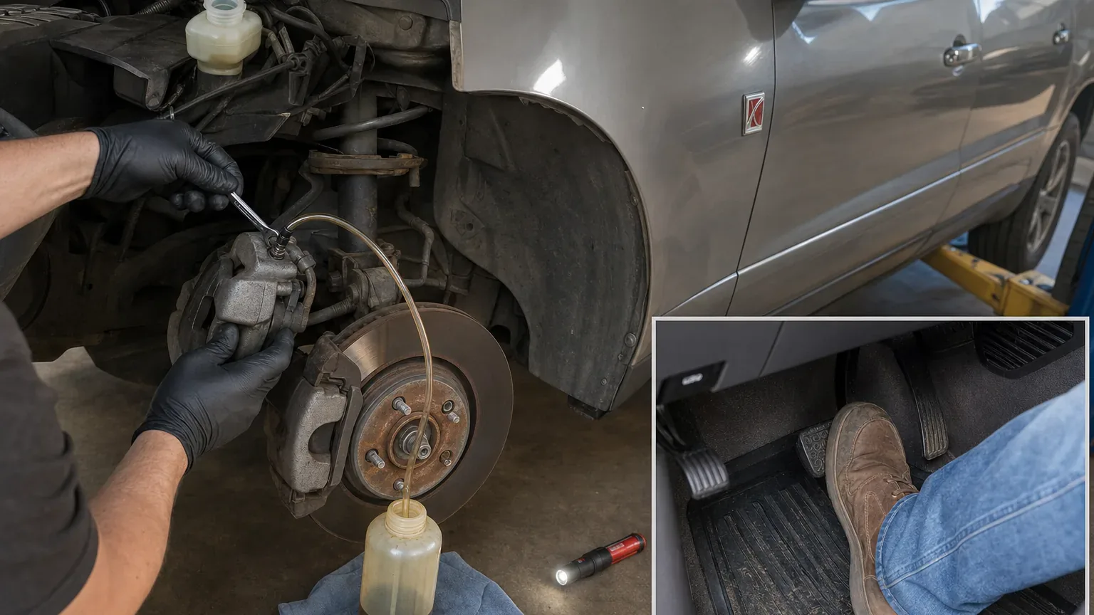 How to Bleed Brakes on a 2008 Saturn Outlook When the Pedal Still Feels Soft 4 How to Bleed Brakes on a 2008 Saturn Outlook When the Pedal Still Feels Soft