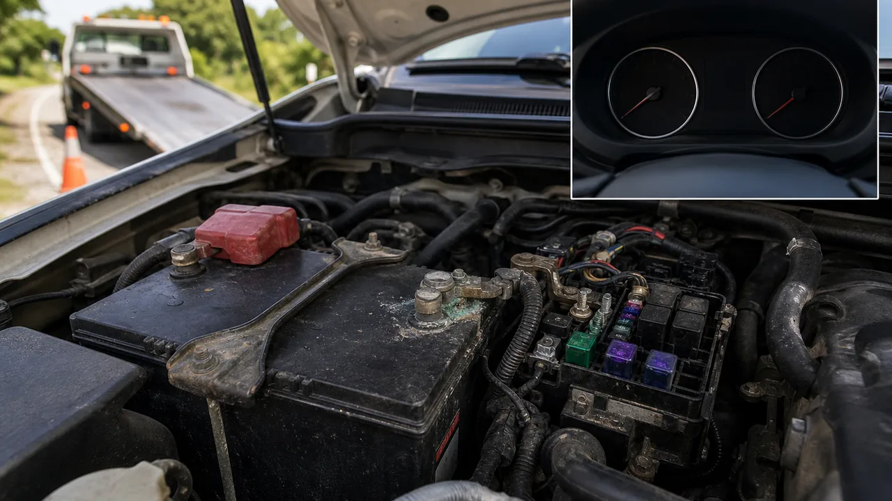 How to Diagnose a 2017 Mitsubishi L200 Electrical Failure With Dead Gauges and Locked Transmission 2 Section 2: Urgency and safety; explain when not to drive, when to tow, and why missing speed or gear data is a practical safety issue. illustration for How to Diagnose a 2017 Mitsubishi L200 Electrical Failure With Dead Gauges and Locked Transmission
