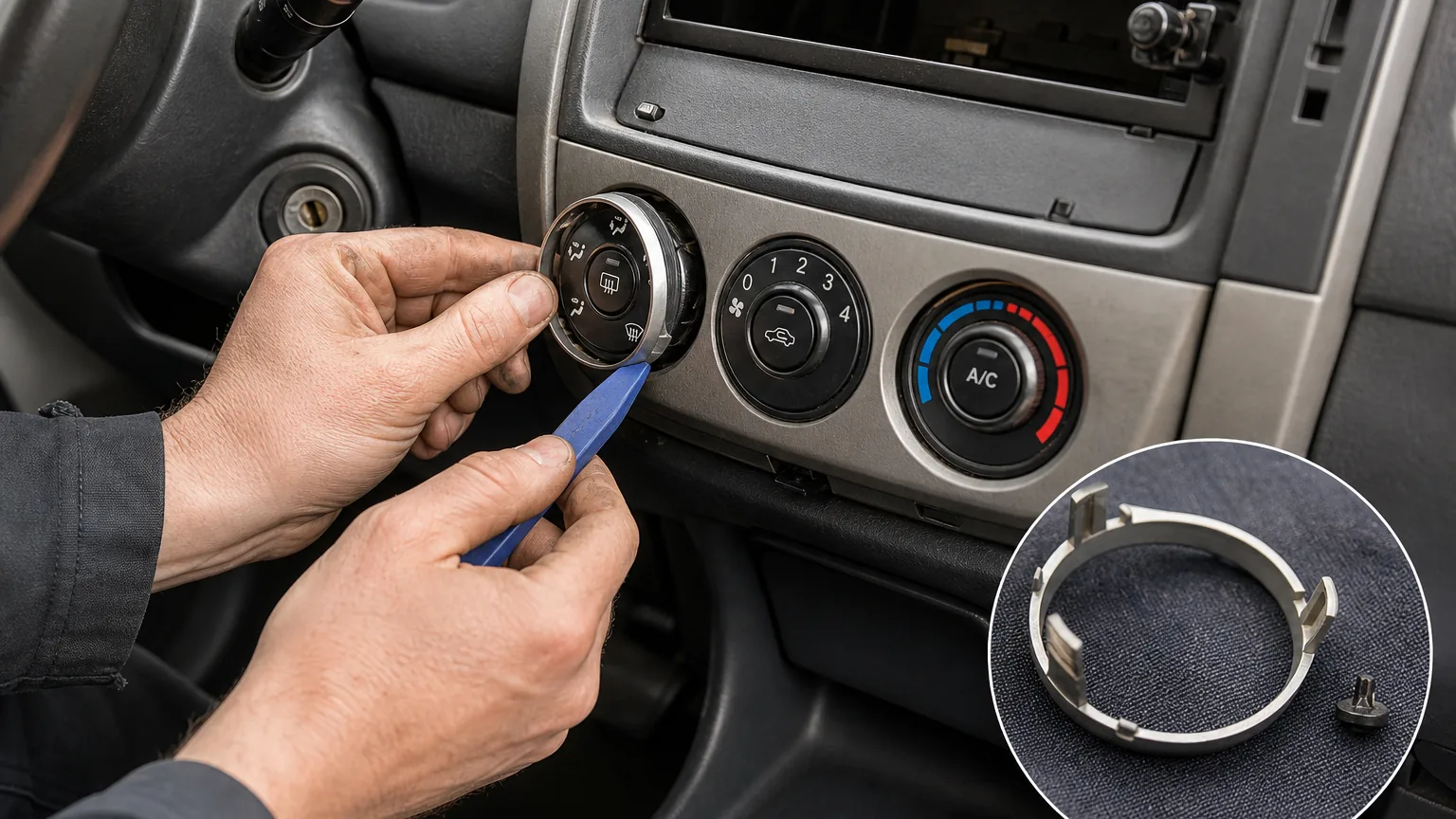 How to Remove the Heater Dial Trim on a 2004 Toyota Corolla Verso 4 How to Remove the Heater Dial Trim on a 2004 Toyota Corolla Verso