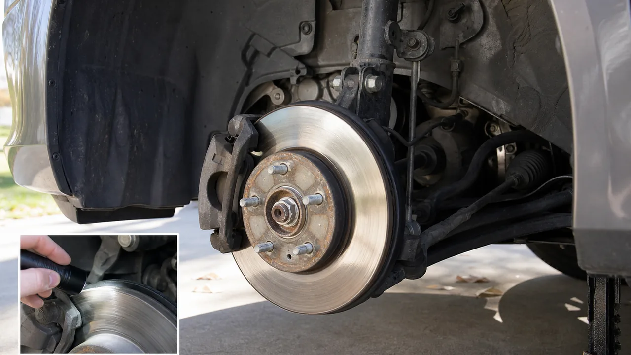 How to Tell Front vs Rear Brake Vibration From the Steering Wheel, Pedal, or Seat 3 Inspection steps illustration for How to Tell Front vs Rear Brake Vibration From the Steering Wheel, Pedal, or Seat