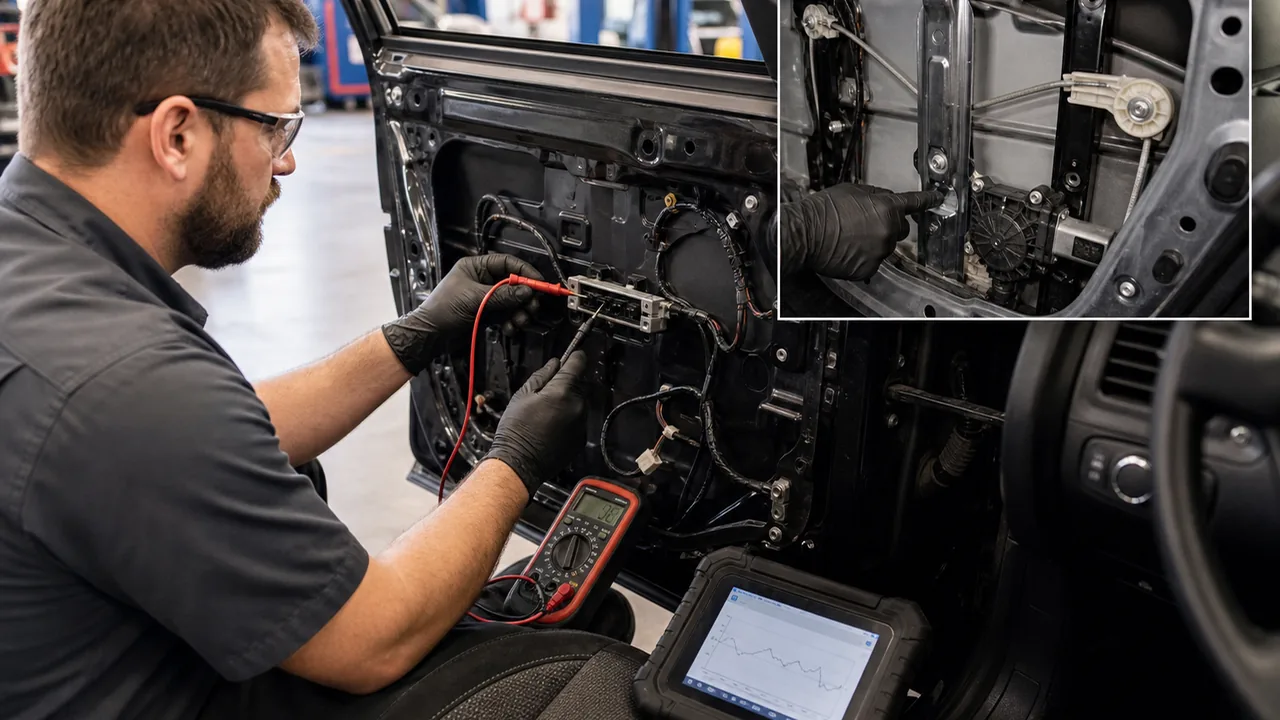 How to Test a Power Window Regulator Versus a Window Motor 1 Inspection steps illustration for How to Test a Power Window Regulator Versus a Window Motor