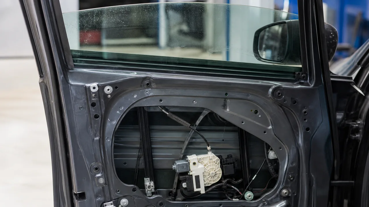Symptom intent section: what a stuck partway window usually means and why the glass position matters. illustration for Power Window Stuck Partway: How to Tell If the Regulator or Motor Is Failing