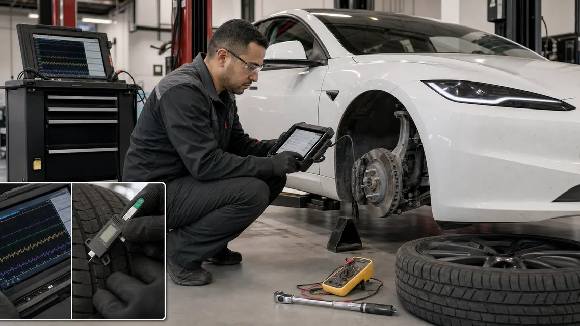 Tesla Model 3 Highland Jerks When Slowing to a Stop on Regen Braking 2 What a Tesla-qualified technician should inspect illustration for Tesla Model 3 Highland Jerks When Slowing to a Stop on Regen Braking