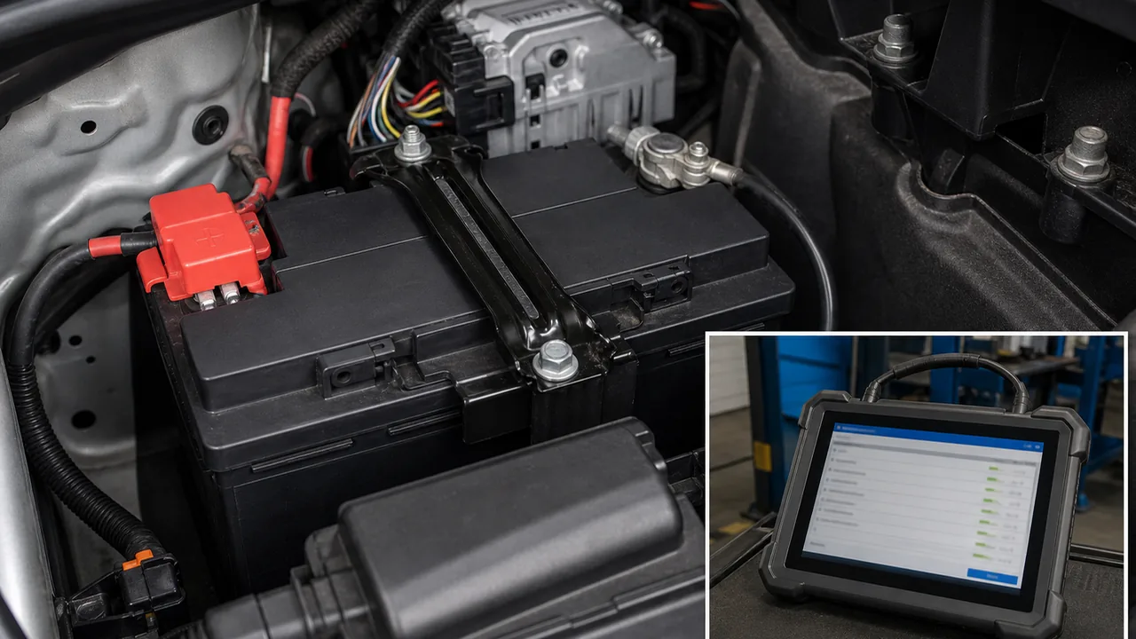 Inspection steps illustration for Why a 2014 Volvo V60 Plug-In May Need BECM Coding After Battery Replacement