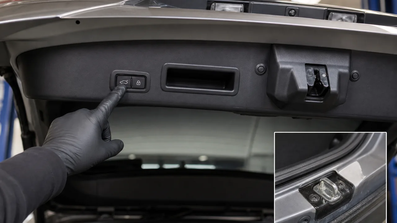 Why a 2026 Toyota bZ4X Trunk Close and Lock Button May Not Work 1 Match the Symptom First illustration for Why a 2026 Toyota bZ4X Trunk Close and Lock Button May Not Work
