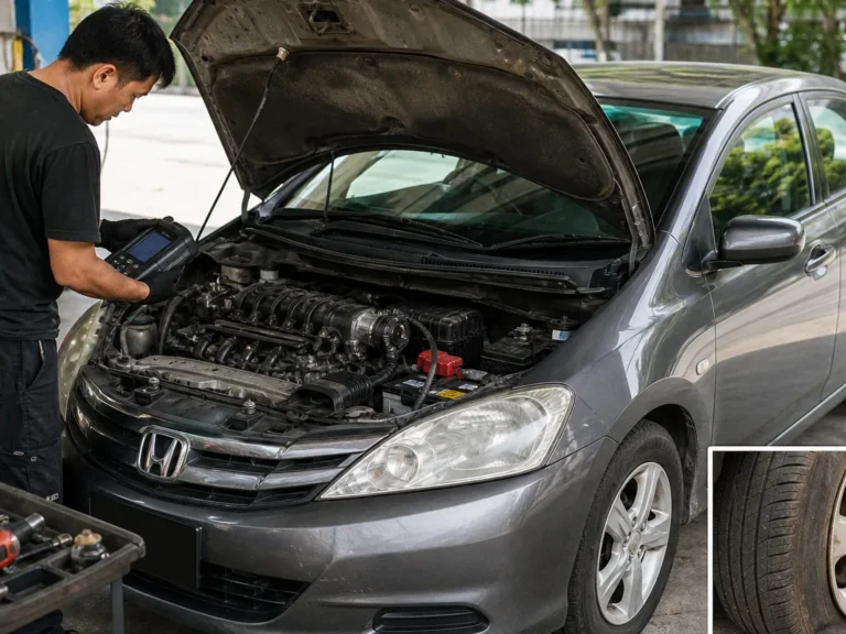 Technician checking vehicle why a honda city gm2 gets poor fuel economy even when it runs smoothly symptoms in the misfire system