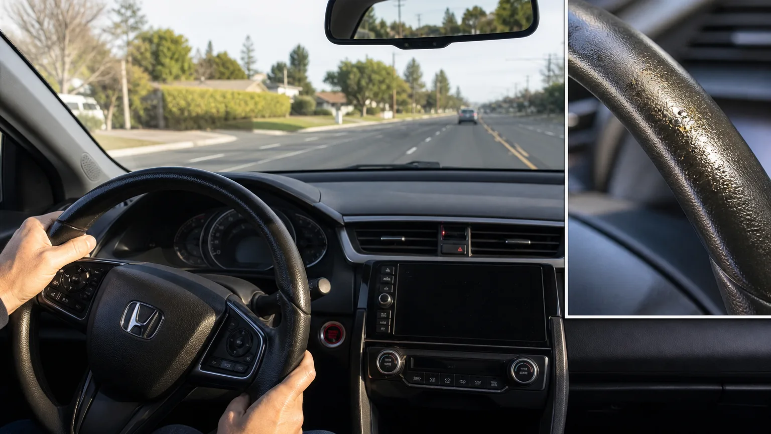Why a Honda Civic Steering Wheel Feels Sticky or Wanders Left While Driving Straight 1 Why a Honda Civic Steering Wheel Feels Sticky or Wanders Left While Driving Straight