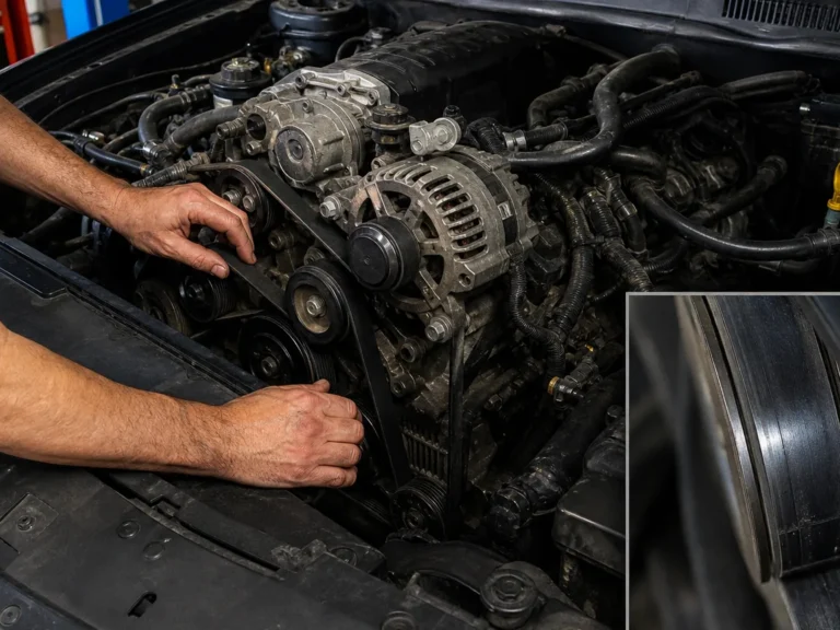 Technician checking vehicle why does a car shake hard on startup after belt or pulley work symptoms in the misfire system